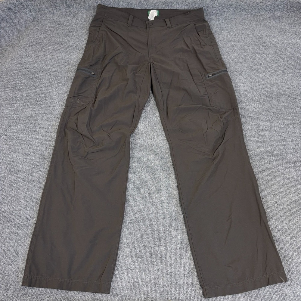 LL Bean Pants Mens 36x32 Gray Cresta Water Resistant UPF 50 Hiking Gorpcore